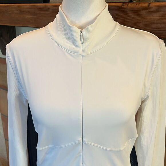All Access Ribbed Texture Sleeve 1/2 Zip Mock Neck Dress, size MEDIUM - Picture 2 of 14